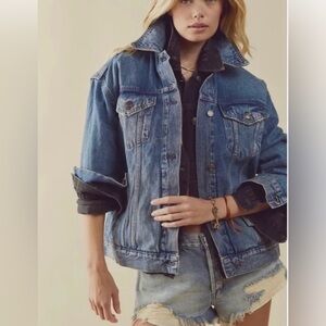 Free People Jolene Denim Jean Jacket- extra small